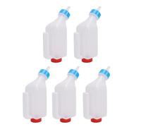 TIKATARER Paquet de 5 Bouteilles d'alimentation à Lait d'agneau Suspendues de 500 ML |Mamelon spécialisé pour Une Alimentation Facile, sans BPA, en Plastique Durable pour Les Agneaux, Les Enfants