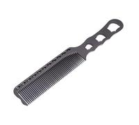 TIKATARER Peigne de Coupe de Cheveux en Métal, Peigne de Barbier à Dents Fines en Aluminium, de Tondeuse à Dessus Plat pour Stylistes et Barbiers Professionnels (BLACK)