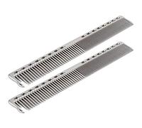 TIKATARER Peigne Métallique pour Hommes, Peigne de Coupe de Cheveux, 20 X 2,8 Cm avec des Dents Denses et Clairsemées 2pcs de Coiffeur en Acier Inoxydable Professionnel pour Salon et Usage