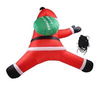 TIKATARER Père Noël Gonflable de 5,9 Pieds, Décoration Extérieure, Père Noël Grimpant avec Sac Don et Décor Gonflable, Lumière LED Intégrée pour Mur de Cour, Jardin, Fenêtre, Fêtes (Prise UE