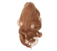 TIKATARER Perruques avec Frange, Perruque Brune Longue avec un Coup pour les Femmes de Fête d'Halloween Longue Ondulée à Haute Température Fibre Synthétique Cosplay Wig avec une Frange pour les