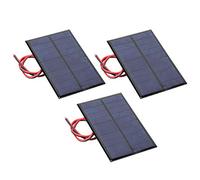 TIKATARER Petits Panneaux Solaires, 3pcs, 5V 200mA Mini Panneau Solaire Polysilicon Small Solar Cell 100x70x2mm avec Panneau Solaire de Bricolage de 30 Cm pour les Lumières, les Chargeurs
