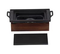 TIKATARER Plaque de Cuisson pour Barbecue avec Conception de Vidange d'huile Inclinée, Base à Double Usage pour Charbon de Bois ou Revêtement Antiadhésif, Facile pour les Barbecues en Plein Air en