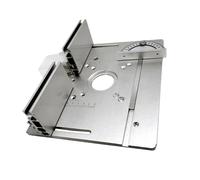 TIKATARER Plaque D'insertion de Table de Toupie, Plaque Rabattable en Alliage D'aluminium pour le Travail du Bois avec Jauge à Onglets et Clôture Coulissante pour Machine à Tailler