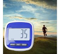 TIKATARER Podomètre, Compteur de Pas à Capteur d'axe 3D avec écran LCD, pour la Course, la Marche, la Randonnée et l'entraînement Physique (Blue)
