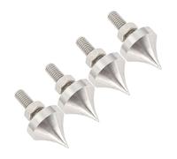 TIKATARER Pointes de Haut-Parleur, 4 Pointes d'isolation en Acier Inoxydable avec écrou d'équilibrage de Réglage Fin de la Hauteur, Pieds 'Isolation Antichoc pour Haut-Parleur HiFi, (M10)