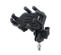 TIKATARER Porte-téléphonie, Support de Téléphone à Moto avec Moteur de Vibration Motorcycle du Téléphone Portable Motorcycle de Porte-vélo (Support de tête de Balle M8)