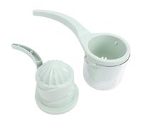 TIKATARER Presse-agrumes Manuel, Presse-agrumes Manuel à économie de Travail, Universel pour Fruits et Légumes avec Mécanisme de Rotation Créatif pour la Cuisine à Domicile, les Pique-niques (GREEN)