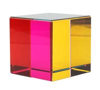 TIKATARER Prisme Cubique, Mini Verre Optique de Mélange de Couleurs, Prisme Acrylique coloré Fascinant avec 1 Chiffon d'essuyage, Idéal pour l'art et la Décoration de Bureau, Les Accessoires de
