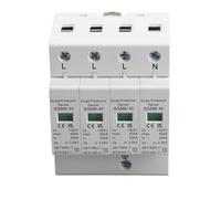TIKATARER Protecteur Basse Tension pour Rail Din, Dispositif de Protection Anti-feu Amovible 4P 40KA avec Coque Ignifuge pour Disjoncteur de Panneau de Protection Contre Le Tonnerre