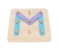 TIKATARER Puzzle de Construction de Lettres et de Chiffres, Blocs Empilables en Bois avec des Couleurs Riches et des Formes Lumineuses, Alphabet en Bois protégé, Ensemble de Jouets
