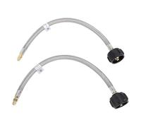 TIKATARER Raccord de Flexible pour Caravane, Compatible avec Détendeurs | ACME Écrou QCC de type 1, évasé mâle inversé, laiton et caoutchouc, connecteur de gaz NPT 1/4\" pour remorque de camping-car