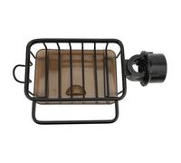 TIKATARER Rack à Vaisselle, épaissis de Support d'éponge Multifonction Aluminium Aluminium Caddy avec Crochet de Tige Suspendue et Plateau de Vidange laissé sur l'évier. (BLACK)