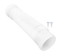 TIKATARER Rallonge de Vidange de Bec vers Le Bas, Rallonge de Gouttière Flexible de 20 à 59 Pouces Extensible avec Bloc Anti-éclaboussures pour Tuyau de Descente Rond (White)