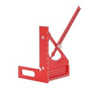TIKATARER Règle Carrée de Mesure Multi-angle 3D pour le Travail du Bois, Rapporteur Métrique de Charpentier en Alliage d'aluminium avec Multifonction Réglable, Mini Règle Carrée pour Outils de