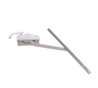 TIKATARER Remplacement de Manivelle de Fenêtre, Opérateur de Battant à Bras Unique Droit avec Couvercle Blanc Amovible, Idéal pour une Largeur de 300 à 450 Mm et une Hauteur de 1 200 Mm