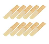 TIKATARER Roseaux de Saxophone de Ténor 10pcs Alto Saxophone Roseaux avec une Couverture de Protection en Plastique pour les Débutants en Bois Couleur