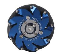 TIKATARER Roue Mecanum 4 Pouces, Aluminium avec Rouleaux en Caoutchouc TPU, Roue Omnidirectionnelle à 45 Degrés, avec 2 Roulements pour Pièces de Robots Industriels