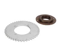 TIKATARER Roue sans Dents à 4 Trous T8F 44T, Kit de Pignon de Chaîne Arrière en Acier, Roue à 4 Trous sans Dents pour Motos Miniatures et Vtt