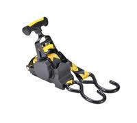 TIKATARER Sangle à Cliquet Rétractable, 3,3 Mètres, 680 Kg, Résistance à la Rupture, Arrimage Automatique, Sangle de Chargement de Moto, Idéale pour Les équipements d'extérieur (Flèches Jaunes et