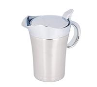 TIKATARER Saucière à Sauce en Acier Inoxydable 304, Pichet de Service Thermique isolé à Double Paroi avec Couvercle, pour Sauces, Crème, Ketchup, Crème à la Moutarde, Vinaigrette (Grand format 750ml)