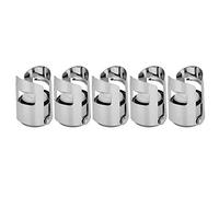 TIKATARER Scellant de Bouteille de Champagne en Acier Inoxydable 5 Pièces, Bouchon de Vin de Type Poussoir en Silicone, Scellants de Bouteille Réutilisables avec une Conception Sécurisée, Idéal pour