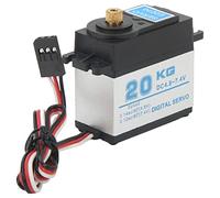 TIKATARER Servo RC 20 Kg, Boîtier en Aluminium à Engrenage Métallique Numérique, Bras Servo à Haute Torsion avec Engrenage en Aluminium en Cuivre, Idéal pour Les Camions sur Chenilles 1/10 et 1/8 RC
