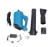 TIKATARER Souffleur de Feuilles électrique sans Fil à 5 Vitesses, Ventilateur à Turbine Axiale Portable et Léger avec Double Buse, Outil électrique Ergonomique pour Nettoyer (Prise UE 6000mah)