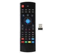 TIKATARER Souris Air Fly sans Fil MX3 2,4 G, Gyroscope 6 Axes intégré et Capteur G pour Détection de Mouvement, Télécommande Infrarouge avec Entrée Clavier Complète pour TV PC