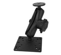 TIKATARER Support à Double Rotule en Alliage d'Aluminium, Bras Articulé Robuste Multi Angles avec Bouton Antivol Rond pour Tablettes Téléphones Sondeurs de Pêche et Équipements