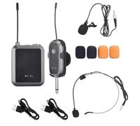 TIKATARER Système de Microphone sans Fil UHF, 32 Canaux, Portée de 165 Pieds, Ensemble de Micro-Cravate avec écran LCD et Contrôle du Volume, Idéal pour l'enseignement, Les Conférences, Le karaoké,