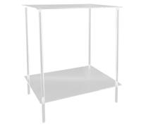 TIKATARER Table d'appoint en Acrylique pour Petits Espaces, Table d'appoint Transparente à 2 Niveaux, de Chevet pour Salon, Chambre à Coucher, Charge de 30 à 40 LB, 15,7 X 11,8 X 19,7 Pouces