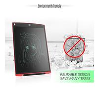 TIKATARER Tablette à Dessin, Bloc de Dessin 12ich avec Stylo pour écrire, Dessiner, Gribouiller, Brouillon de Bureau, Dossiers de Réunion (Rouge)