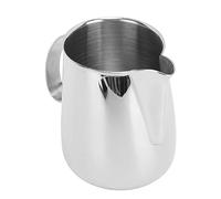 TIKATARER Tasse à Mousser, Tasse à Mousser le Lait en Acier Inoxydable 304 avec Bec Pointu sans Goutte et Poignée Ergonomique, pour café et Eau (700ML)