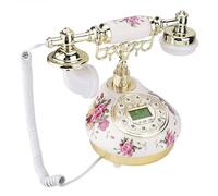 TIKATARER Téléphone Vintage, Téléphonie Fixe Antique Téléphones avec MS-9101 Vintage Retro Imitation Antique pour Home Office Cafe Bar Star Hotel Decor
