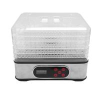 TIKATARER Timer Réglable, Puissant Séchoir D'aliments électriques 350W pour saccadé, Fruits, Légumes, Conception Compacte, Entretien Facile, adapté à la Maison et (Prise UE 220V)
