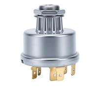 TIKATARER Tractor Ignition Switch pour 530 531 532 535 540 545 550 555 | Borne 4 positions 5, démarrage à chaud, métal plaqué zinc, 2 clés, chargeuse-pelleteuse 5500 50