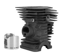 TIKATARER Tronçonneuse Cylindre Piston Kit, Die-Cast Aluminium et Alliage Acier Cylindre Assemblage Matériel Outils Accessoires avec Anneau de Piston et Circlip pour 345 Tronçonneuse