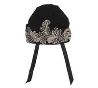 TIKATARER Turban pour Femme, Chapeau Turban tressé avec Perles, Foulard avec Dentelle Douce en Velours, Pratique et élégant pour Travailler, Sortir, Faire du Shopping, Courir, Jouer