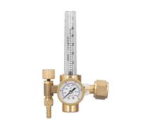TIKATARER Vanne de Régulateur de Soudage, OBC-191 0-25lpm Corps en Laiton MIG Regulateur de Gaz de Soudage Accessoires de Soudage avec Débitmètre et Jauge de Pression pour les Machines