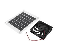 TIKATARER Ventilateur à énergie Solaire, Kit de Ventilateur Solaire 10W 5W Climatiseur avec Panneau, 4 Tasses d'aspiration et 2 Accessoires de Poulet à Crochet pour Réguler les Températures dans