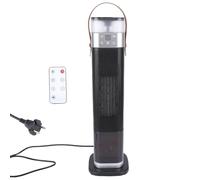 TIKATARER Ventilateur de Chauffage Tour Combiné, 2000W 3D Blaze, Oscillation à 90 °, Mode écologique, Minuterie 12h avec Télécommande, Humidificateur de Cheminée électrique (Prise UE)