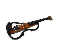 TIKATARER Violon électrique sans Tête, Violon Silencieux en Fibre de Carbone avec Micro DV 10B et Prise Casque, pour la Pratique et la Performance Professionnelles (Grain de bois de couleur claire)