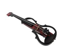 TIKATARER Violon électrique sans Tête, Violon Silencieux en Fibre de Carbone avec Micro DV 10B et Prise Casque, pour la Pratique et la Performance Professionnelles (Pétale de Rose)