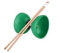 TIKATARER Yoyo Chinois, Ensemble de Diabolo en Matériau ABS Durable et Léger avec Bâtons Colorés pour Débutants et Joueurs Intermédiaires de âges (Green)
