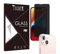 Tikawi x2 Verres trempés Anti Espion Iphone 14 Plus (6.7') [1 Ecran + 1 Caméra] Haute Résistance 9H Avant + Arrière [Anti-traces]