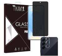 Tikawi x2 Verres trempés Anti Espion Samsung Galaxy S25 (6.2"") [1 Ecran + 1 Caméra] Haute Protection Avant + Arrière [Anti-trace]