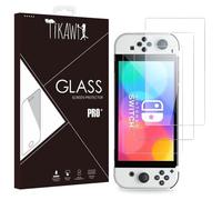 Tikawi x3 Verres trempés 9H Nintendo Switch OLED 7 Pouces (Modèle 2021) Protection Ecran Haute résistance - [Anti-traces] - Film x3