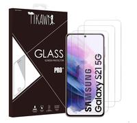 Tikawi x3 Verres trempés 9H Samsung S21 (6.2') Protection Ecran Haute résistance - [Anti-traces] - Protection en verre trempé x3