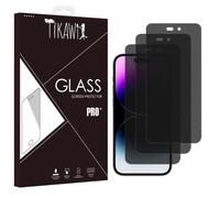 Tikawi x3 Verres trempés Anti Espion 9H Iphone 14 Pro (6.1') Protection Haute résistance - [Anti-traces] - Film de protection x3